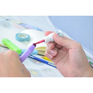 【印森活】補充印油 （藍色／紅色／綠色／粉紅色）連續印章適用｜補充油 補充罐 印油 小罐 自行添加-細節圖4