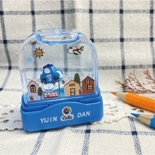 【印森活】藍色可愛漂浮印章 郵輪／藍海豚／警車(印面大小3*1cm)｜連續章 漂浮章 可愛印章 交通工具 海洋世界-規格圖5