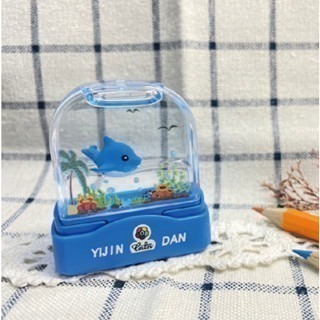 【印森活】藍色可愛漂浮印章 郵輪／藍海豚／警車(印面大小3*1cm)｜連續章 漂浮章 可愛印章 交通工具 海洋世界-規格圖6