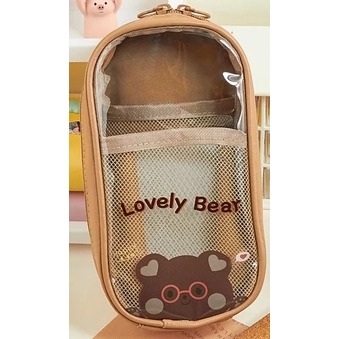 【印森活】超大容量防水筆袋｜筆袋 鉛筆盒 防水防污 收納袋 收納盒 可愛熊熊 超大容量-規格圖5