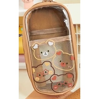 【印森活】超大容量防水筆袋｜筆袋 鉛筆盒 防水防污 收納袋 收納盒 可愛熊熊 超大容量-規格圖5