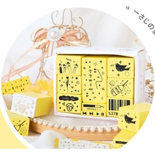 【印森活】文青木製印章套組｜教學章 老師章 萬用章 印章組 手帳印章-規格圖3