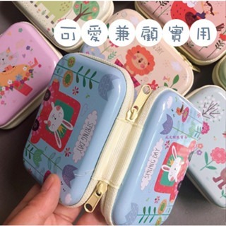 【印森活】馬口鐵長方形拉鍊零錢包 ｜馬口鐵 零錢包 錢包 收納包 小物 小物收納 耳環收納 可愛動物 拉鍊包-細節圖2