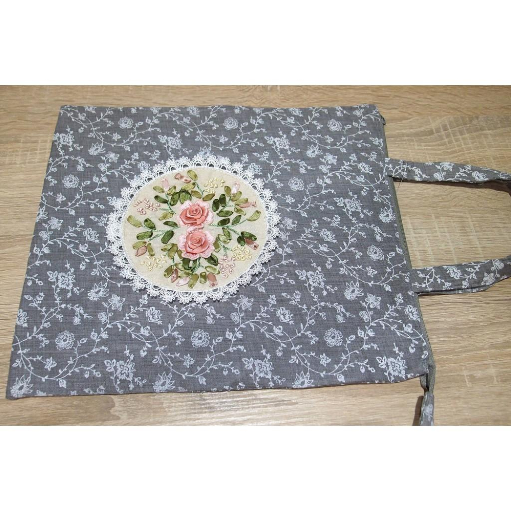 「 Raffine 鄉村風 蕾絲 立體刺繡 玫瑰 托特包 手提包 拉鍊包 」★ Zammu日本雜貨-細節圖6