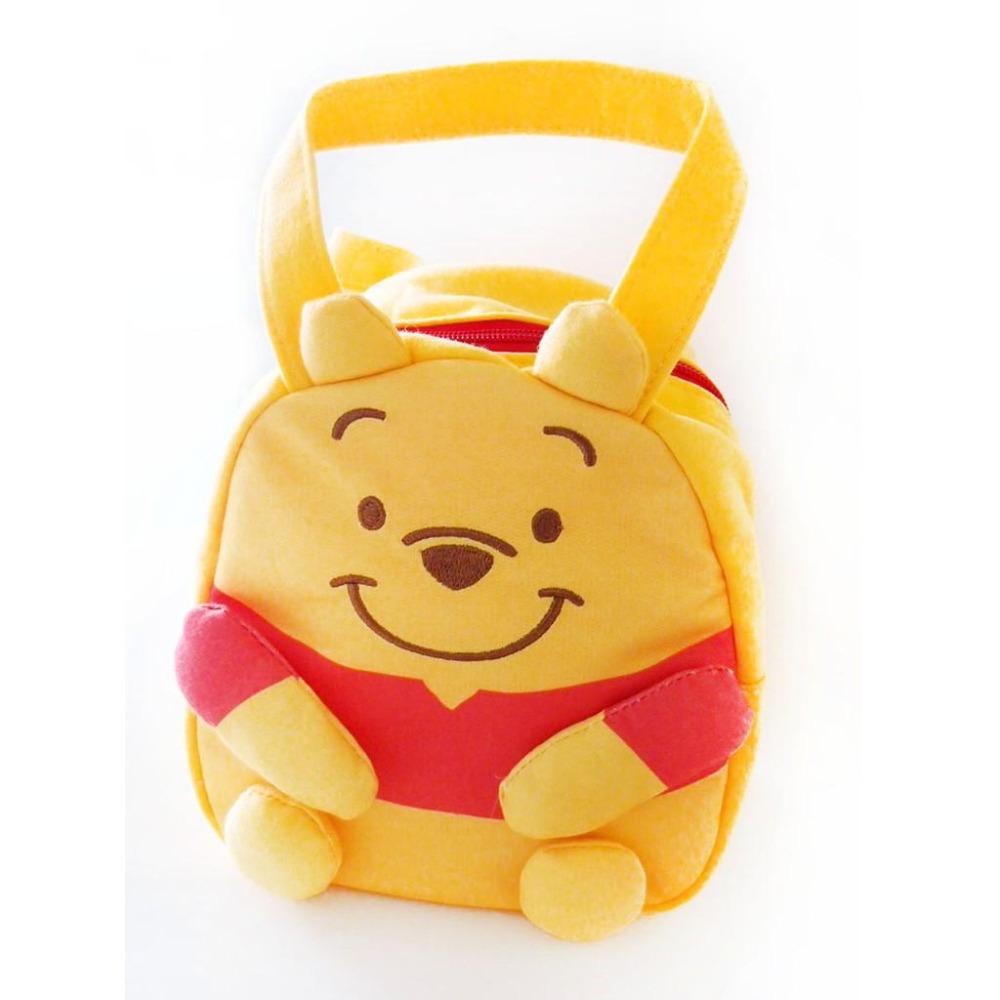 「 日本 Skater 迪士尼 小熊維尼 維尼 造型 拉鍊式 兒童 便當袋 迷你提袋 手提袋 」★ Zammu日本雜貨-細節圖3
