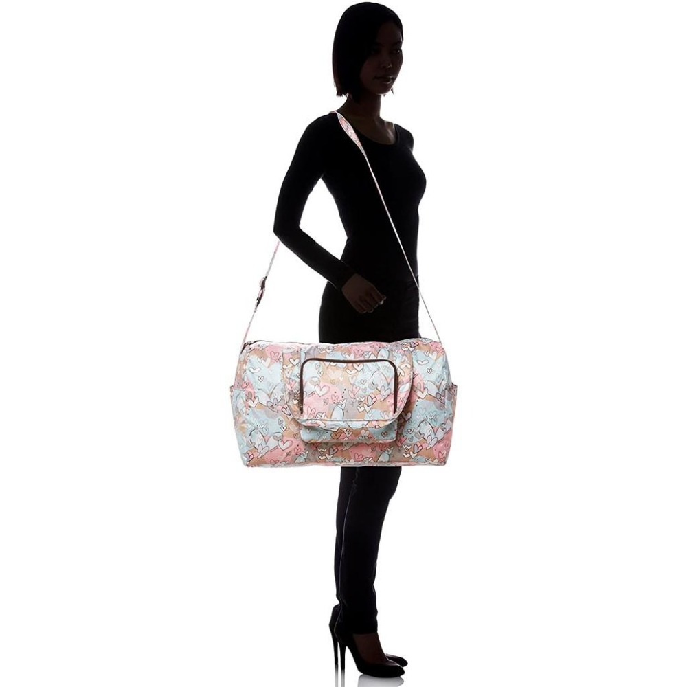 「 addy 可折疊 折疊式 收納式 波士頓包 旅行包 旅行袋 手提旅行袋 愛心 小貓 」★ Zammu日本雜貨-細節圖7