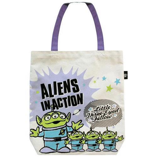 「 迪士尼 皮克斯 玩具總動員 三眼怪 三眼仔 帆布 托特袋 肩揹袋 肩背袋 提袋 」★ Zammu日本雜貨-細節圖2