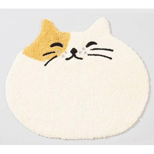 「 日本 Y-IKEMURA 貓咪 茶白 雙花貓 地墊 踏墊 腳踏墊 室內地墊 腳踏毯 」★ Zammu日本雜貨-細節圖2