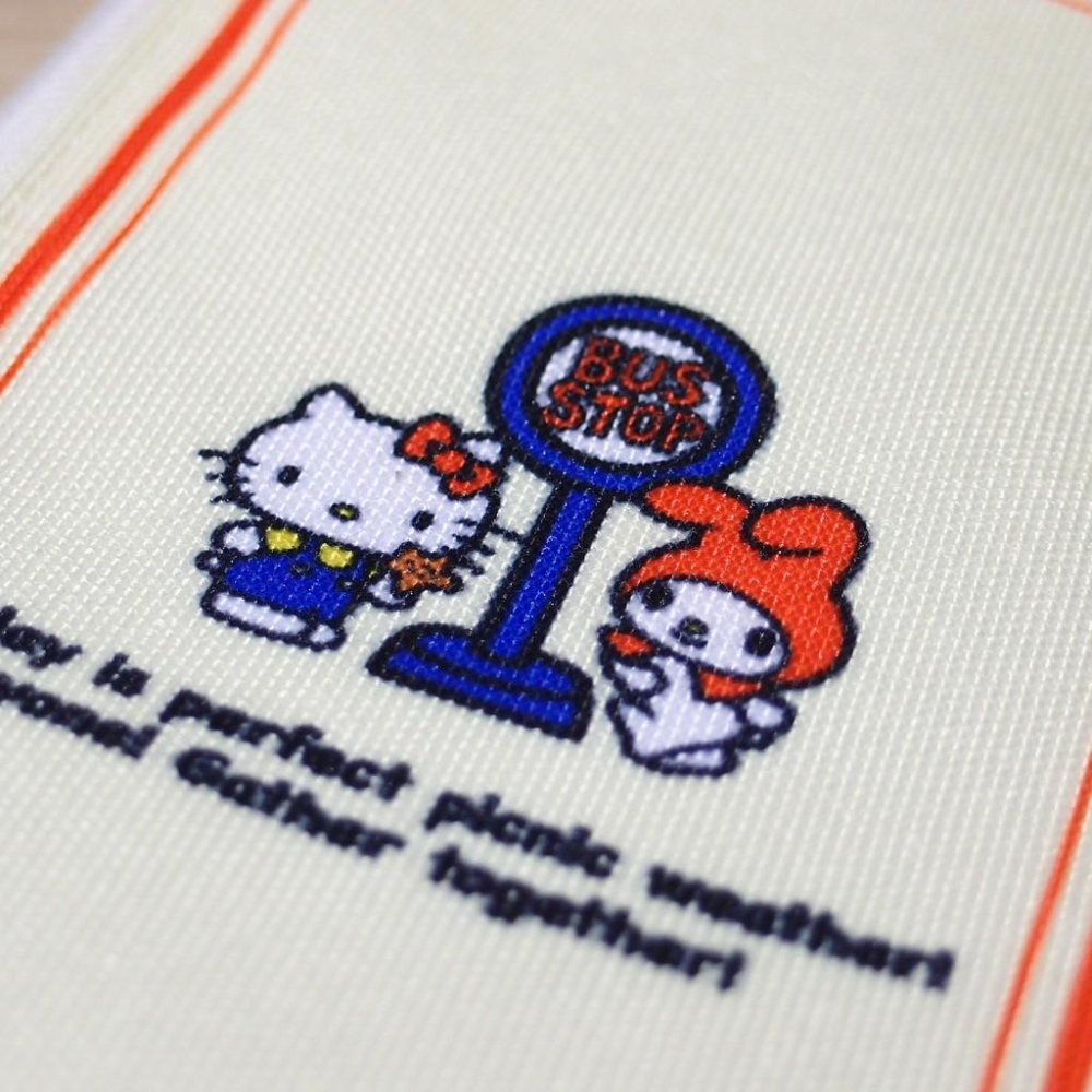 「 三麗鷗 全明星 凱蒂貓 美樂蒂 雙子星 反面筆袋 帆布 筆袋 日記 」★ Zammu日本雜貨-細節圖6