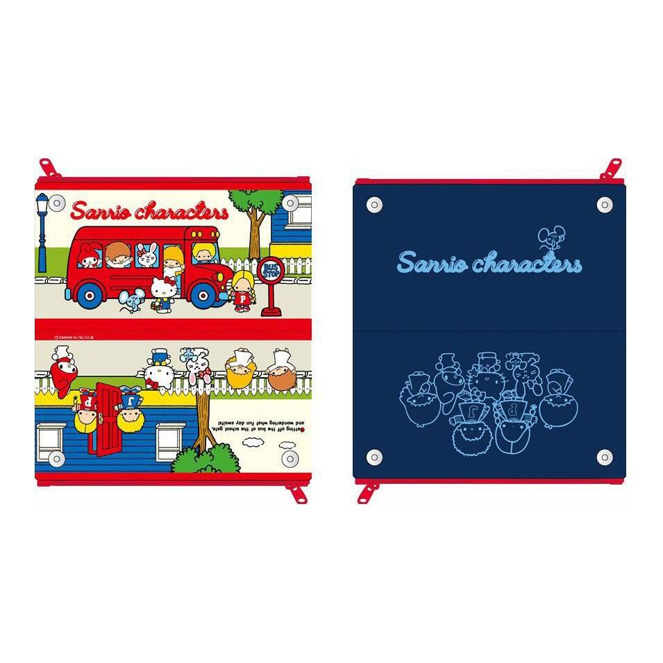 「 三麗鷗 全明星 凱蒂貓 美樂蒂 雙子星 反面筆袋 帆布 筆袋 巴士 」★ Zammu日本雜貨-細節圖6