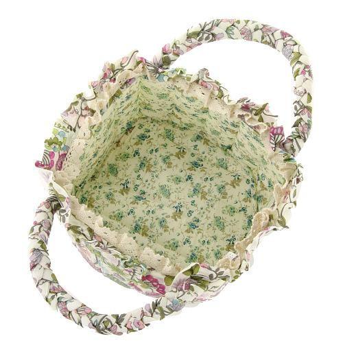 【 花草圖紋 中尺寸 置物籃 書籍籃 小提籃 雙面 】★ Zammu日本雜貨-細節圖2