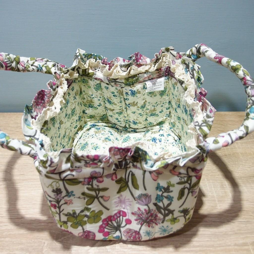 【 花草圖紋 中尺寸 置物籃 書籍籃 小提籃 雙面 】★ Zammu日本雜貨-細節圖4