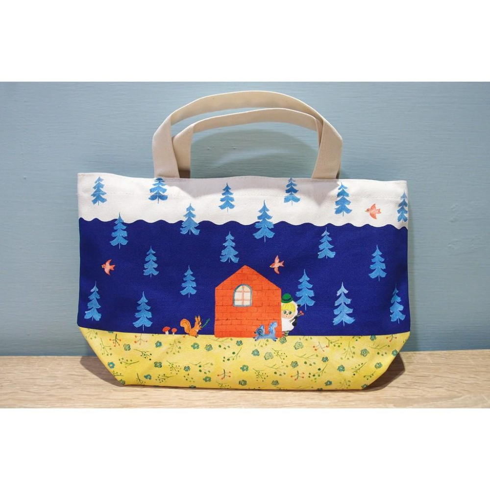 「 ECOUTE ! 帆布 保溫便當袋 帆布提袋 小提袋 手提袋 兩用 白熊 」★ Zammu日本雜貨-細節圖2