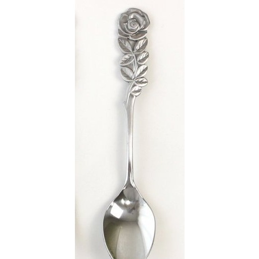 「 日本製 MIJ 玫瑰 薔薇 不鏽鋼 湯匙 小湯匙 點心湯匙 咖啡匙 13cm 」★ Zammu日本雜貨-細節圖2