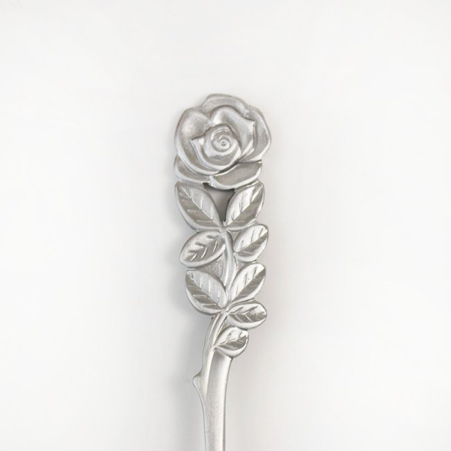 「 日本製 MIJ 玫瑰 薔薇 不鏽鋼 湯匙 小湯匙 點心湯匙 咖啡匙 13cm 」★ Zammu日本雜貨-細節圖3