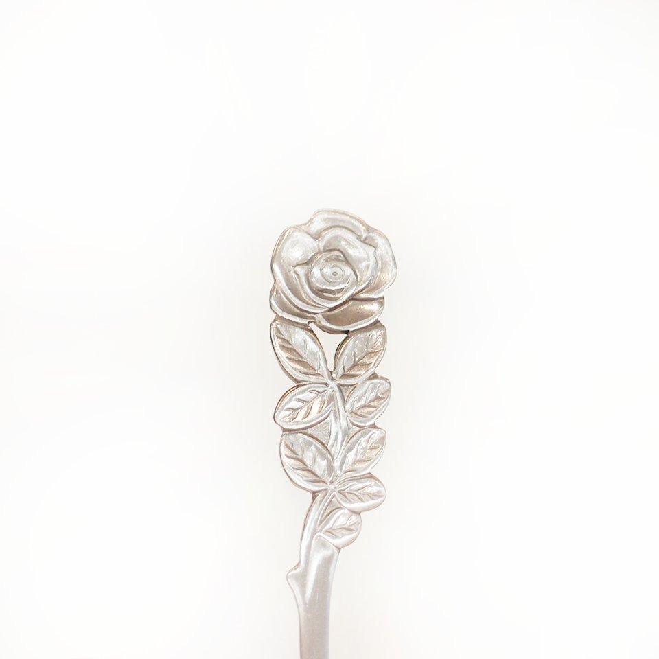 「 日本製 MIJ 玫瑰 薔薇 不鏽鋼 湯匙 小湯匙 點心湯匙 咖啡匙 13cm 」★ Zammu日本雜貨-細節圖5