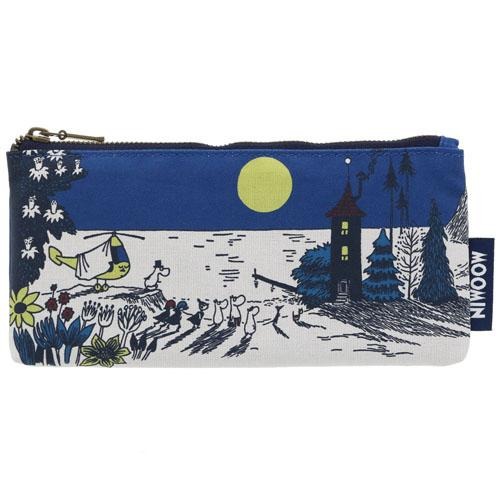 「 Sunstar 嚕嚕米 慕敏 MOOMIN 扁型 文具袋 收納袋 筆袋 小物收納 直昇機」★ Zammu日本雜貨-細節圖2