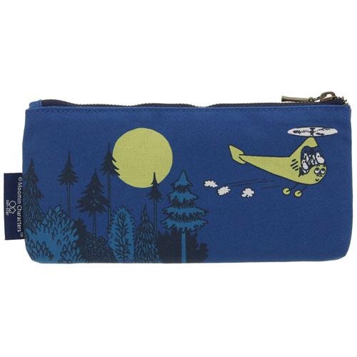 「 Sunstar 嚕嚕米 慕敏 MOOMIN 扁型 文具袋 收納袋 筆袋 小物收納 直昇機」★ Zammu日本雜貨-細節圖3