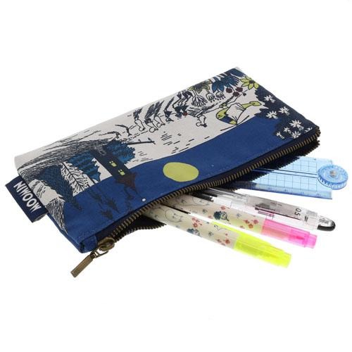 「 Sunstar 嚕嚕米 慕敏 MOOMIN 扁型 文具袋 收納袋 筆袋 小物收納 直昇機」★ Zammu日本雜貨-細節圖5