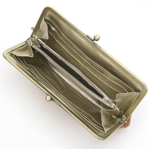 「 MIJ 日本製 真皮 牛皮 皮夾 長夾 女長夾 女用長夾 錢包 鄉村風 田園風 花草 」★ Zammu日本雜貨-細節圖2