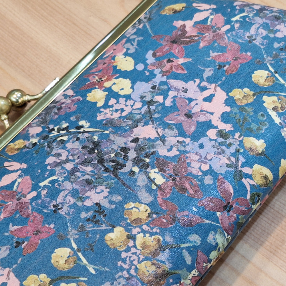 「 MIJ 日本製 真皮 牛皮 皮夾 長夾 女長夾 女用長夾 錢包 鄉村風 田園風 花草 」★ Zammu日本雜貨-細節圖3