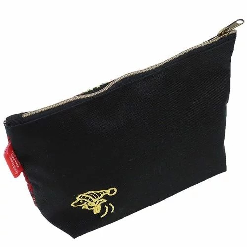 「 SNOOPY 史努比 花生漫畫 格紋 刺繡 化妝包 化妝袋 收納袋 滑雪 」★ Zammu日本雜貨-細節圖2