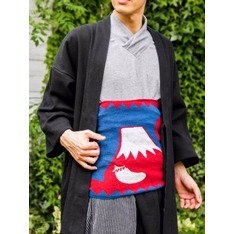 「 MIJ 日本製 成人 肚圍 腹巻 保暖 富士山 茄子 老鷹 新年初夢 L尺寸 」★ Zammu日本雜貨-細節圖4