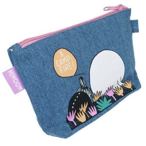 「 MOOMIN 嚕嚕米 慕敏 姆明 丹寧 牛仔風 筆袋 化妝包 收納袋 收納包 」★ Zammu日本雜貨-細節圖2