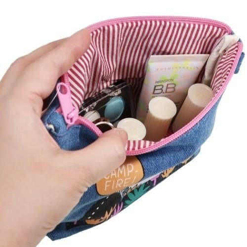 「 MOOMIN 嚕嚕米 慕敏 姆明 丹寧 牛仔風 筆袋 化妝包 收納袋 收納包 」★ Zammu日本雜貨-細節圖3