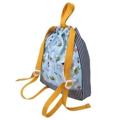 嚕嚕米 慕敏 姆明 束口 後背包 後揹包 束口背包 體育服包 條紋丹寧 」★ Zammu日本雜貨-細節圖4