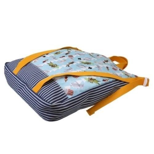 嚕嚕米 慕敏 姆明 束口 後背包 後揹包 束口背包 體育服包 條紋丹寧 」★ Zammu日本雜貨-細節圖5