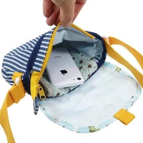 「 MOOMIN 嚕嚕米 慕敏 姆明 側背包 側揹包 肩背包 肩揹包 郵差包 條紋丹寧 」★ Zammu日本雜貨-細節圖2