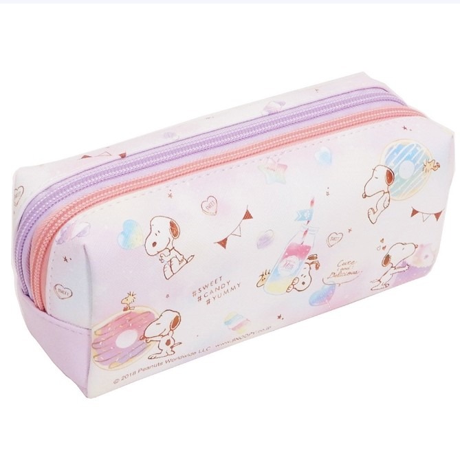 「 SNOOPY 史努比 花生漫畫 筆袋 鉛筆袋 筆盒 雙層 文具收納 」★ Zammu日本雜貨-細節圖2