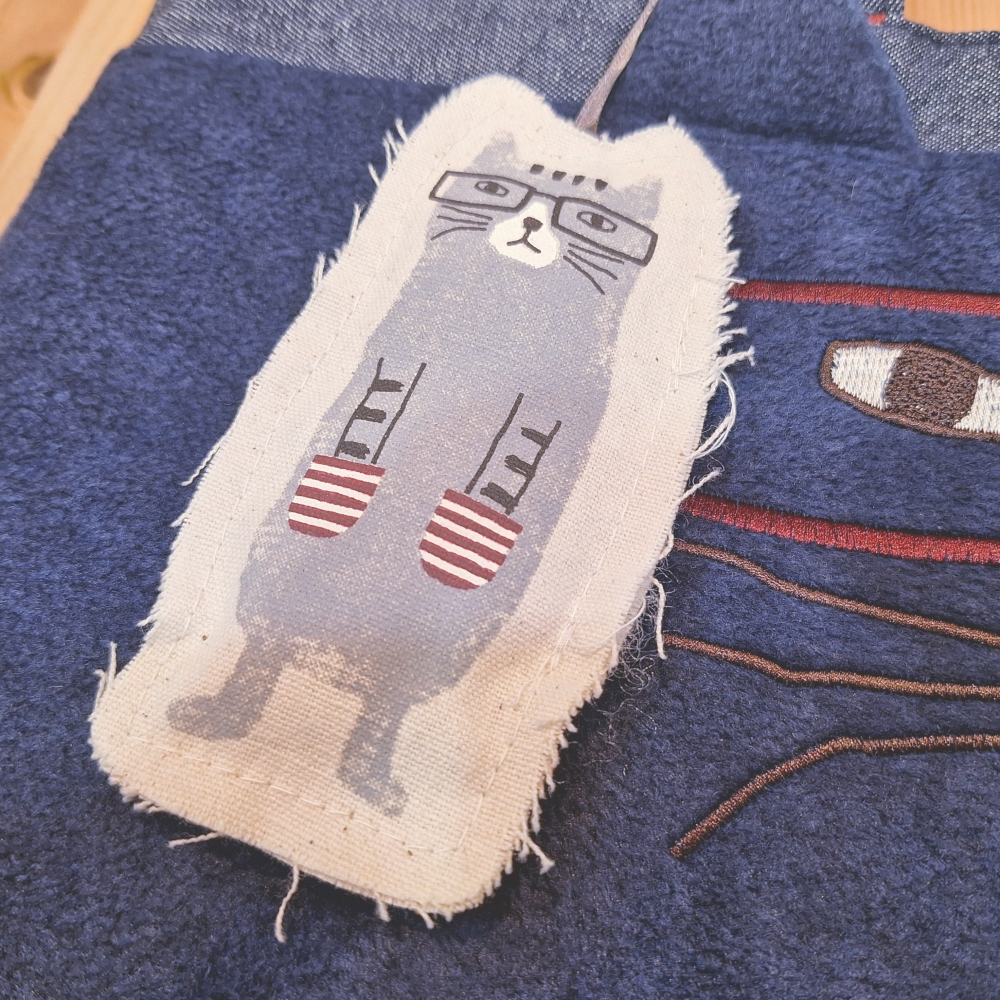 「  KUSUGURU SHIPPO NEKOMARUKE 眼鏡貓 托特袋 托特包 肩揹袋 」★ Zammu日本雜貨-細節圖6