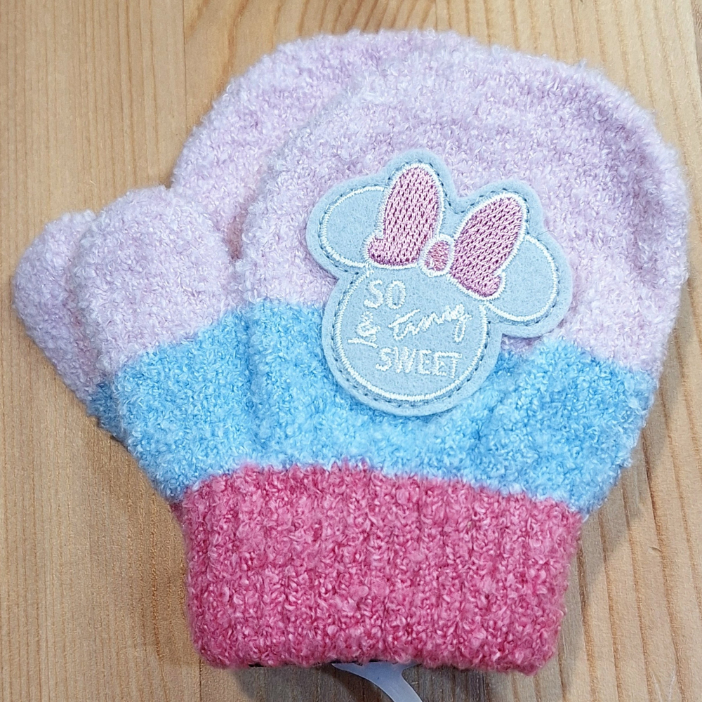 「 特價 MIJ 日本製 迪士尼 米妮 剪影 米老鼠 幼兒 兒童 連指 手套 幼兒手套 」★ Zammu日本雜貨-細節圖2