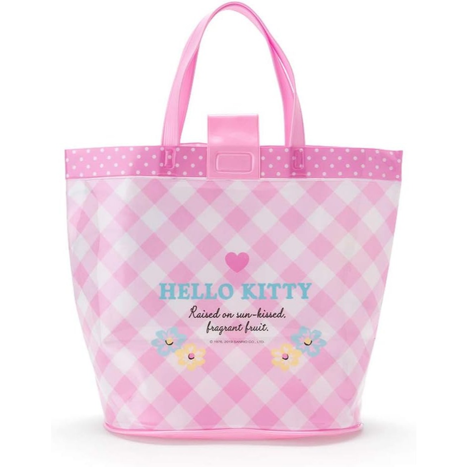 「 三麗鷗 凱蒂貓 Hello Kitty 手提袋 收納袋 購物袋 游泳袋 戲水袋 PVC材質 」★ Zammu日本雜貨-細節圖2