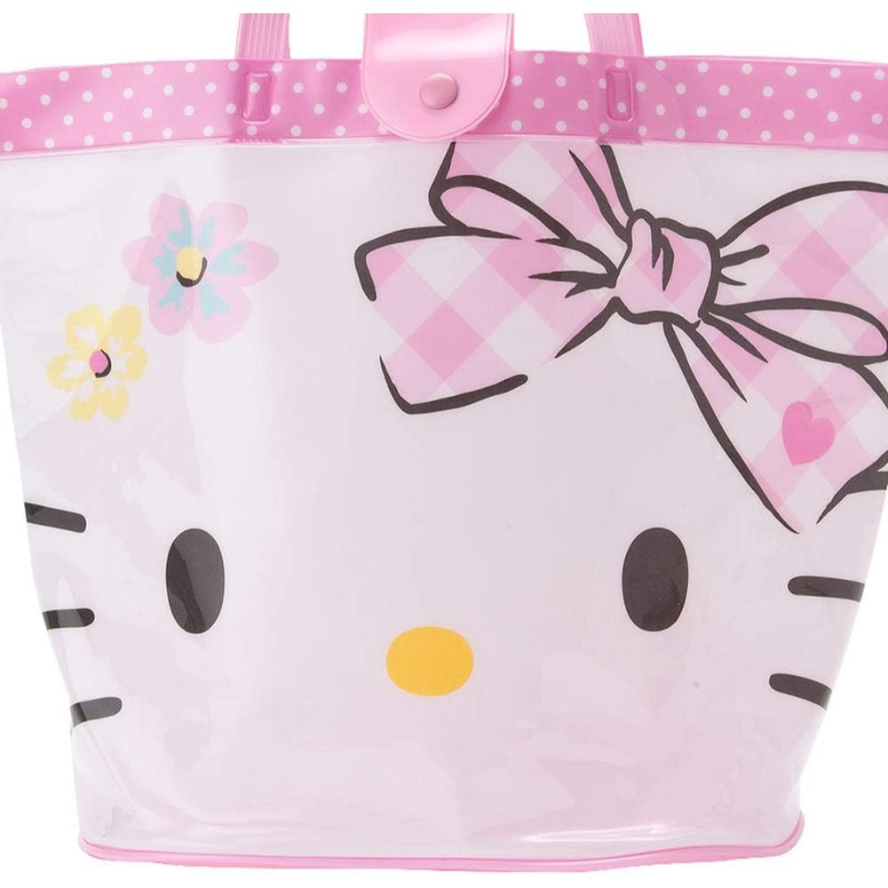 「 三麗鷗 凱蒂貓 Hello Kitty 手提袋 收納袋 購物袋 游泳袋 戲水袋 PVC材質 」★ Zammu日本雜貨-細節圖3