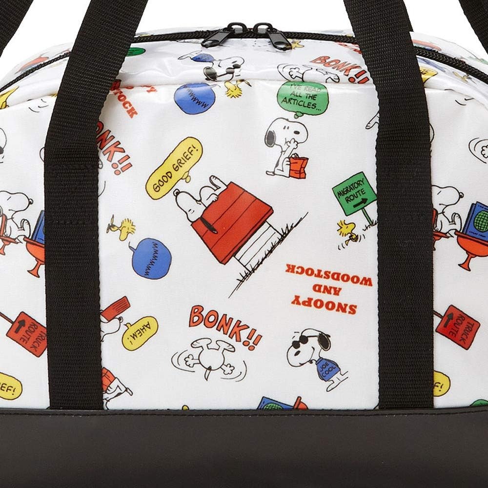「 史努比 SNOOPY 肩揹 手提 兩用 中型 波士頓包 旅行包 旅行袋 」★ Zammu日本雜貨-細節圖3