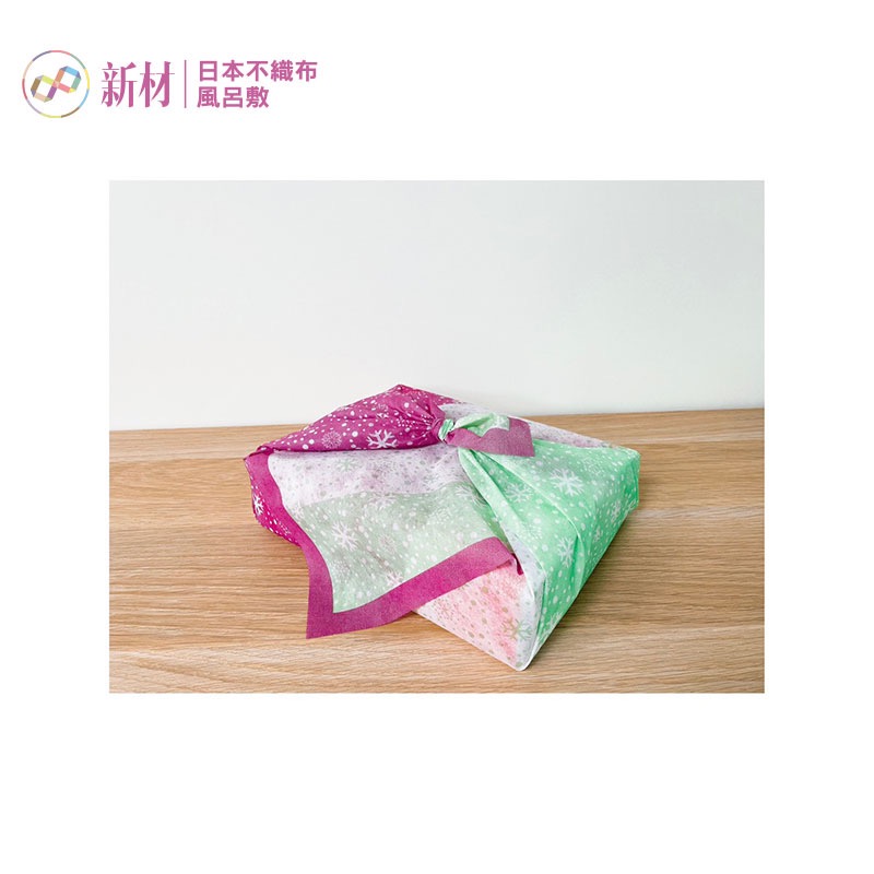 日本風呂敷包巾 冬の華 紅55x55cm-細節圖2