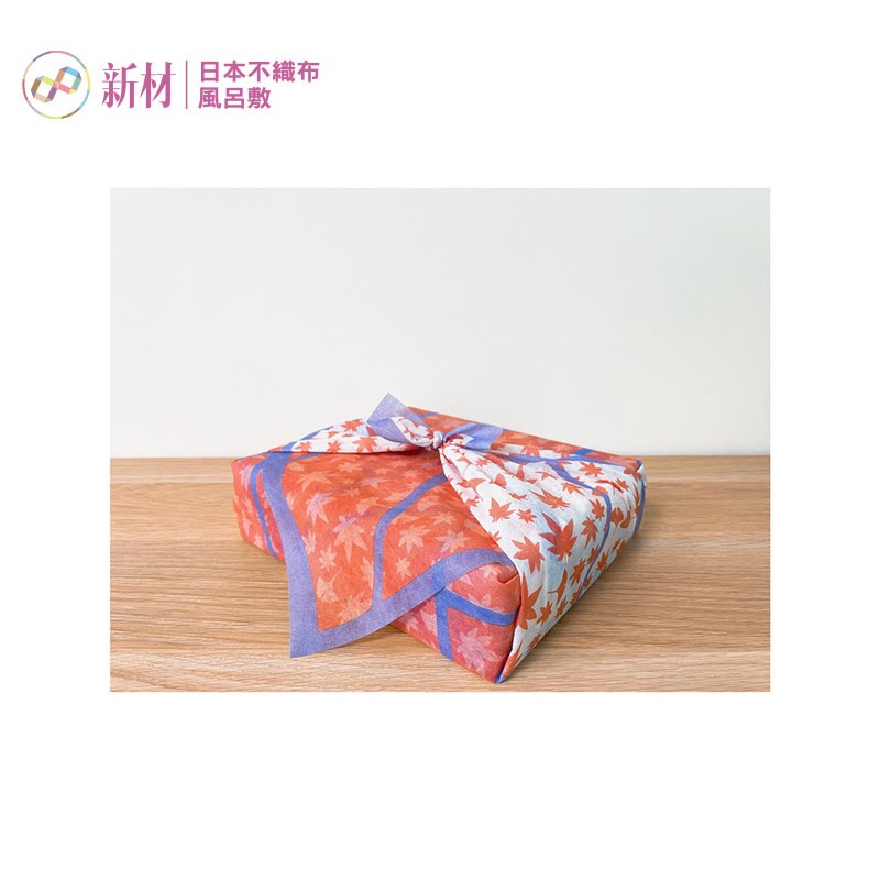 日本風呂敷包巾 秋の舞 橙55x55cm-細節圖2
