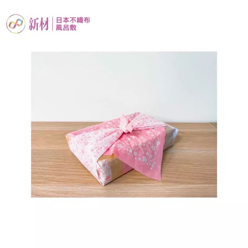 日本風呂敷包巾 春の野 桃55x55cm-細節圖2