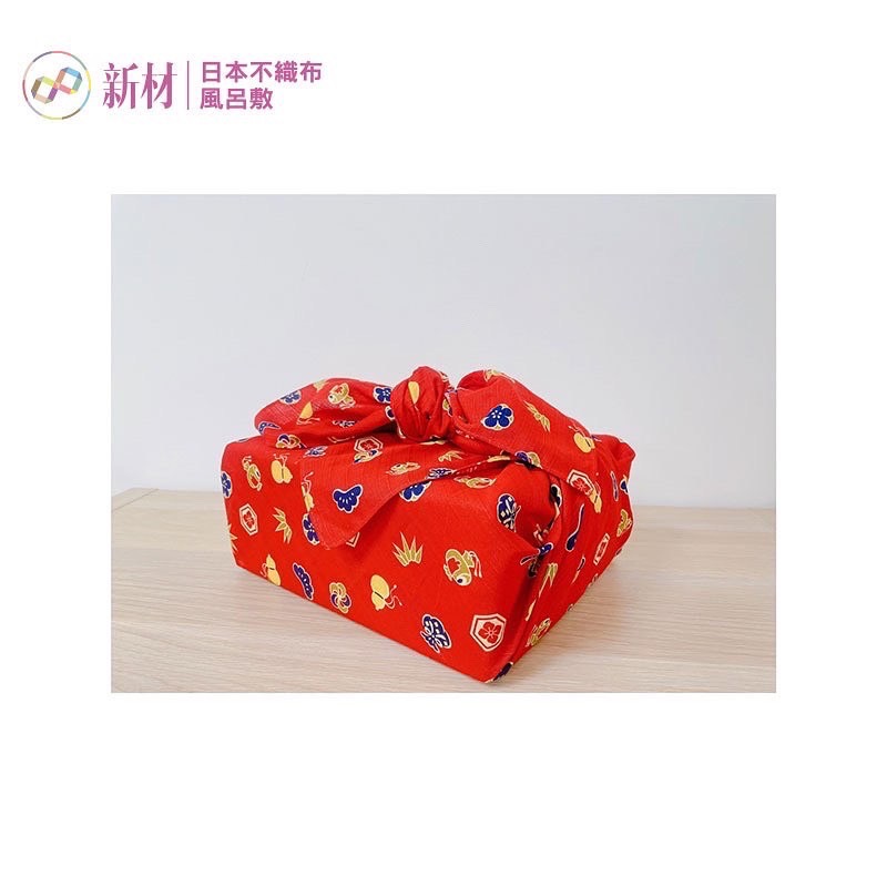 日本風呂敷包巾 紅福結88x88cm-細節圖2