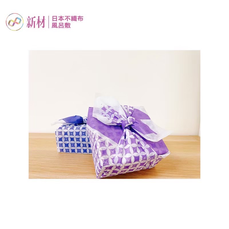 日本風呂敷包巾 江戶切子紫55x55cm-細節圖2