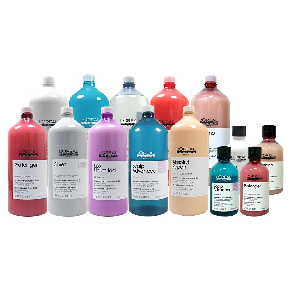 【魅惑堤緹🚀】Loreal 萊雅 絲漾博洗髮系列 洗髮精 300ml/1500ml 護色 矯色 去屑 控油 修護-細節圖2
