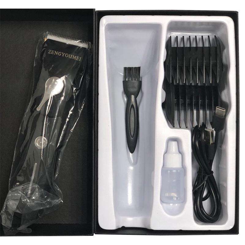 【魅惑堤緹🚀】ZENGYOUMEI 真優美 消光黑 專業充電式理髮器 剃頭刀電動 理髮電剪 電推剪 電動 造型-細節圖2