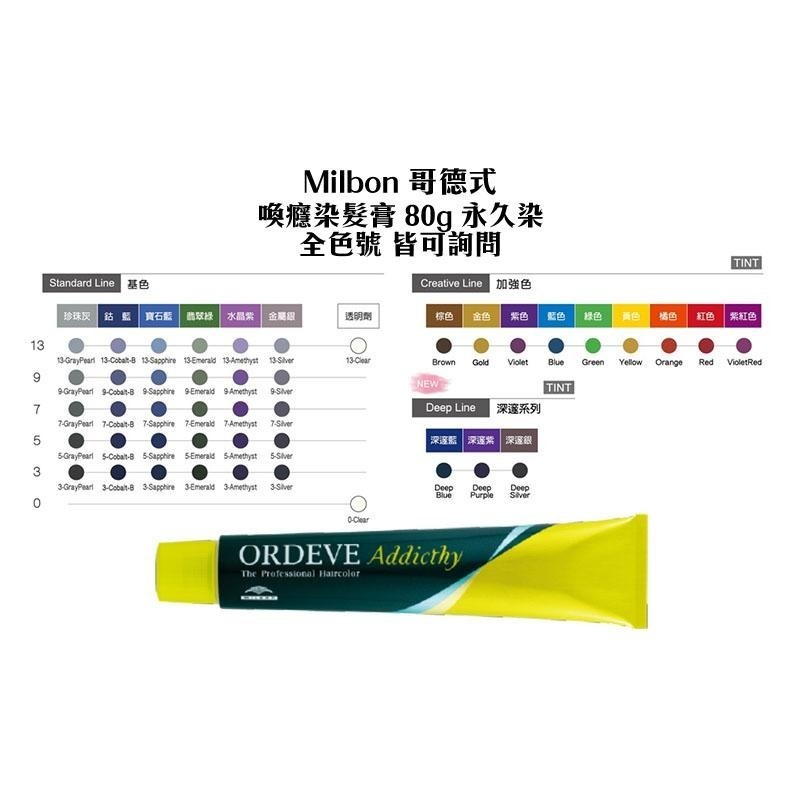 【魅惑堤緹🚀】Milbon 哥德式 染膏 喚癮染髮膏 80g ORDEVE Addicthy 染髮劑 下單聊聊色號-細節圖3