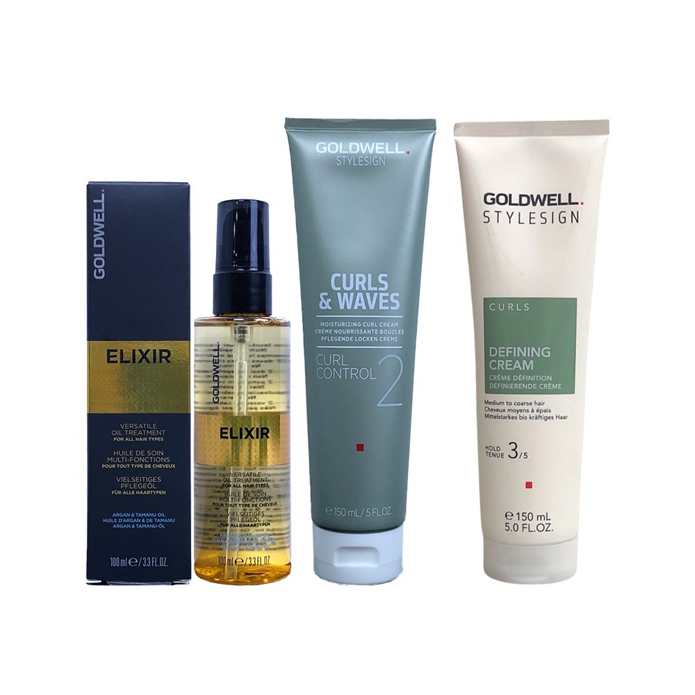 【魅惑堤緹🚀】歌薇 GOLDWELL 動感 捲髮滋潤霜 ELIXIR 精粹金油 捲髮 保濕 護髮 護髮油 毛躁-細節圖2