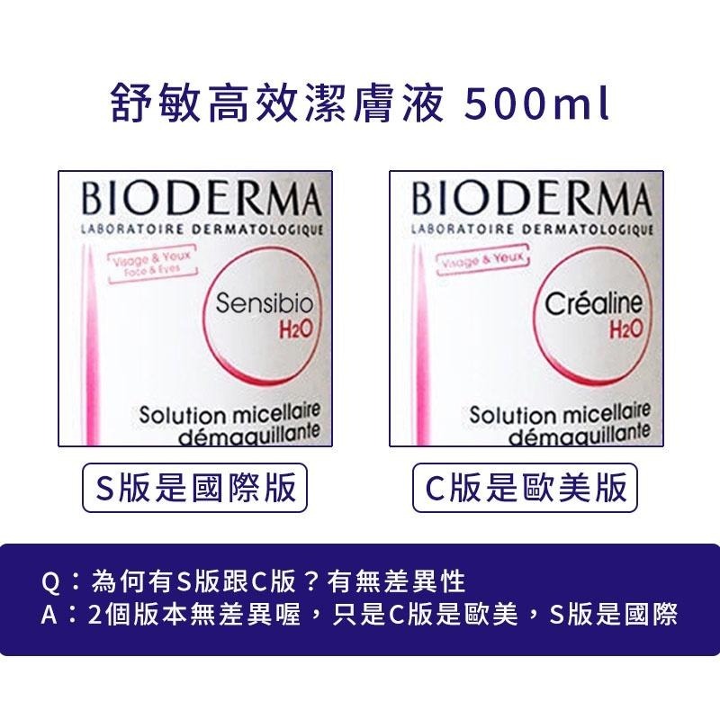 【魅惑堤緹🚀】Bioderma 貝膚黛瑪 舒敏 高效潔膚液 500ml 貝德瑪 卸妝水 潔膚水 卸妝液 潔膚液-細節圖2