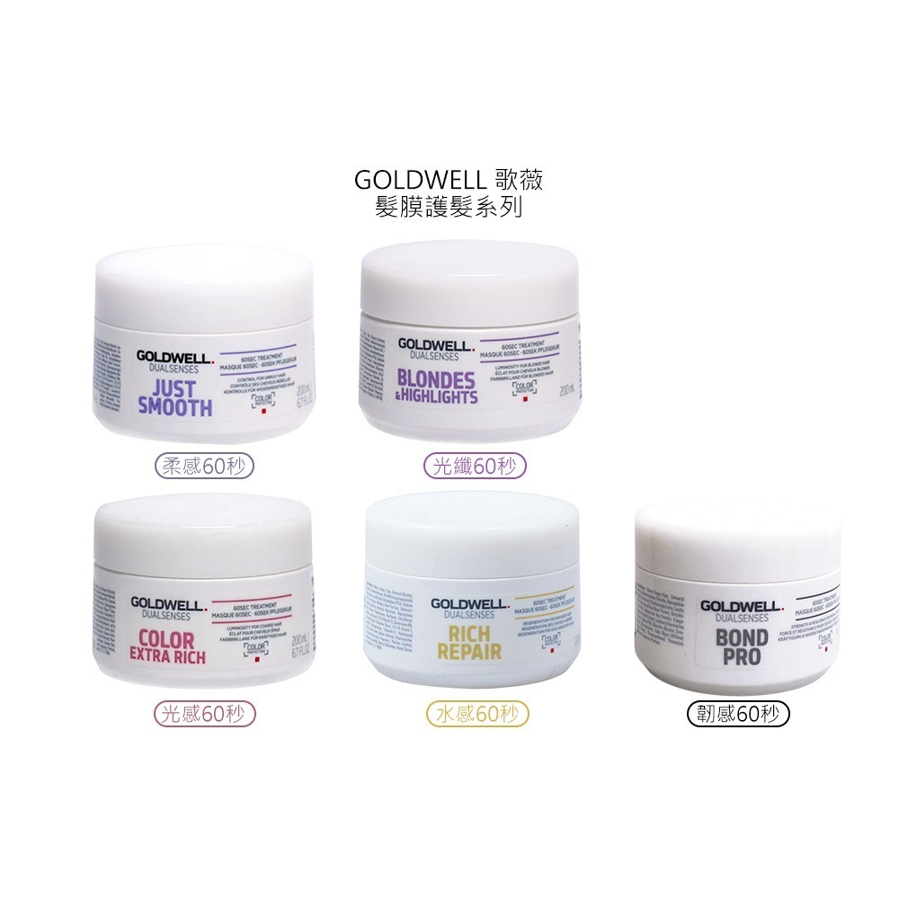 【魅惑堤緹🚀】歌薇 GOLDWELL 60秒髮膜 瞬間髮膜 水感極水髮膜 水感 光感 光纖 動感 柔感 護髮 公司貨-細節圖6