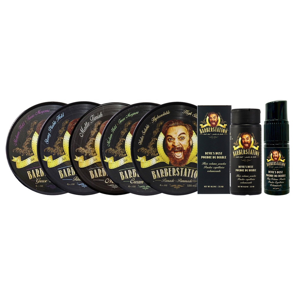 【魅惑堤緹🚀】Barberstation 巴博士 硬漢 髮油 髮蠟 髮乳 髮膏 髮纖 惡魔白粉 造型品 定型 光澤-細節圖2